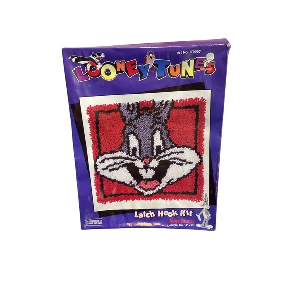 1994 Looney Tunes Bugs Bunny Latch Hook Kit 13"x13" Full Color - Picture 1 of 7